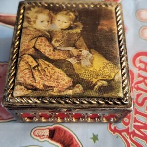 Vintage Style Decorative Box with Victorian Print